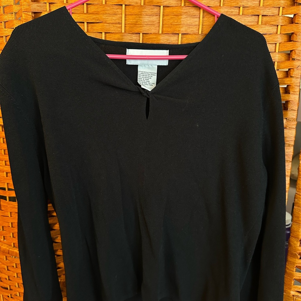 Black Top with Knot Detail